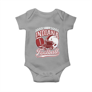 Indiana Pride Football Lover Baby Onesie Retro IN for Sport Fans TS02 Sport Gray Print Your Wear