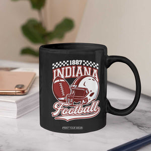 Indiana Pride Football Lover Coffee Mug Retro IN for Sport Fans TS02 Print Your Wear
