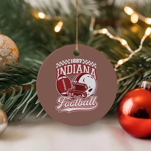 Indiana Pride Football Lover Ceramic Ornament Retro IN for Sport Fans TS02 1pc Mocha Print Your Wear