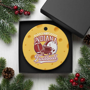 Indiana Pride Football Lover Ceramic Ornament Retro IN for Sport Fans TS02 1pc Yellow Cheese Print Your Wear