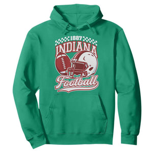 Indiana Pride Football Lover Hoodie Retro IN for Sport Fans TS02 Irish Green Print Your Wear
