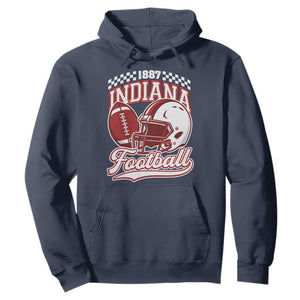 Indiana Pride Football Lover Hoodie Retro IN for Sport Fans TS02 Navy Print Your Wear