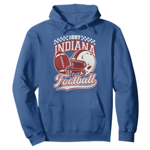 Indiana Pride Football Lover Hoodie Retro IN for Sport Fans TS02 Royal Blue Print Your Wear