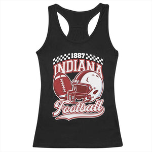Indiana Pride Football Lover Racerback Tank Top Retro IN for Sport Fans TS02 Black Print Your Wear