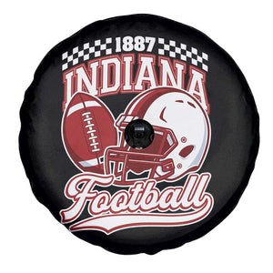 Indiana Pride Football Lover Spare Tire Cover Retro IN for Sport Fans TS02 Print Your Wear