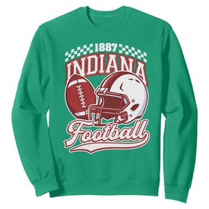 Indiana Pride Football Lover Sweatshirt Retro IN for Sport Fans TS02 Irish Green Print Your Wear