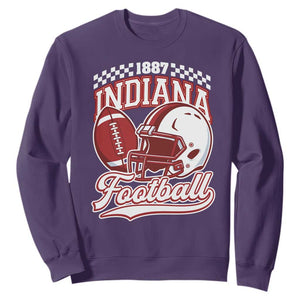 Indiana Pride Football Lover Sweatshirt Retro IN for Sport Fans TS02 Purple Print Your Wear