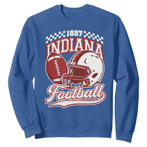 Indiana Pride Football Lover Sweatshirt Retro IN for Sport Fans TS02 Royal Blue Print Your Wear