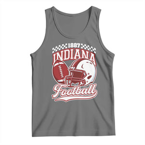 Indiana Pride Football Lover Tank Top Retro IN for Sport Fans TS02 Black Heather Print Your Wear