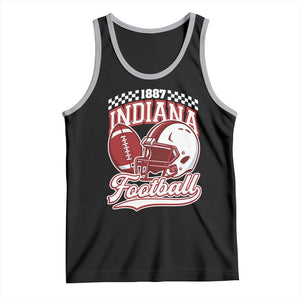 Indiana Pride Football Lover Tank Top Retro IN for Sport Fans TS02 Black Athletic Heather Print Your Wear