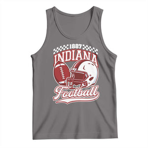 Indiana Pride Football Lover Tank Top Retro IN for Sport Fans TS02 Deep Heather Print Your Wear