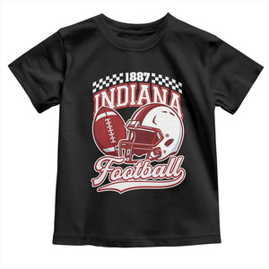 Indiana Pride Football Lover Toddler T Shirt Retro IN for Sport Fans TS02 Black Print Your Wear