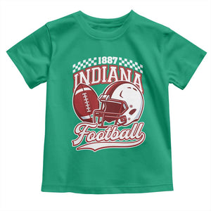 Indiana Pride Football Lover Toddler T Shirt Retro IN for Sport Fans TS02 Irish Green Print Your Wear