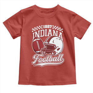 Indiana Pride Football Lover Toddler T Shirt Retro IN for Sport Fans TS02 Red Print Your Wear