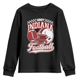 Indiana Pride Football Lover Youth Sweatshirt Retro IN for Sport Fans TS02 Black Print Your Wear