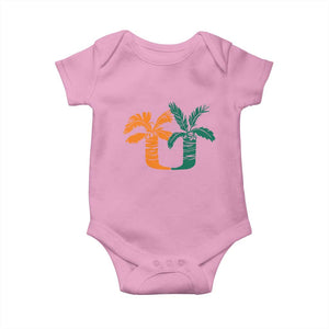 Vintage Classic 90s Miami Palm Trees UM Baby Onesie Tropical Game Day Football Fan TS02 Light Pink Print Your Wear