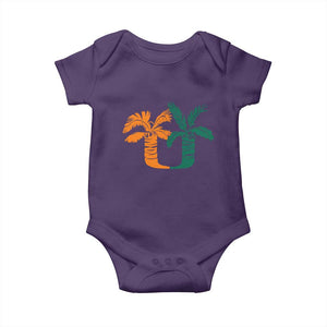 Vintage Classic 90s Miami Palm Trees UM Baby Onesie Tropical Game Day Football Fan TS02 Purple Print Your Wear