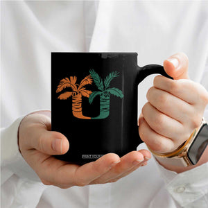 Vintage Classic 90s Miami Palm Trees UM Coffee Mug Tropical Game Day Football Fan TS02 Print Your Wear