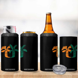 Vintage Classic 90s Miami Palm Trees UM 4 in 1 Can Cooler Tumbler Tropical Game Day Football Fan TS02 Print Your Wear