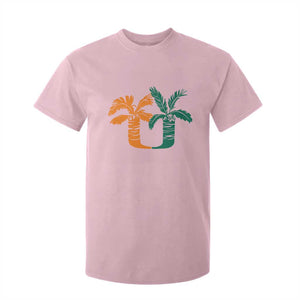 Vintage Classic 90s Miami Palm Trees UM T Shirt For Kid Tropical Game Day Football Fan TS02 Light Pink Print Your Wear