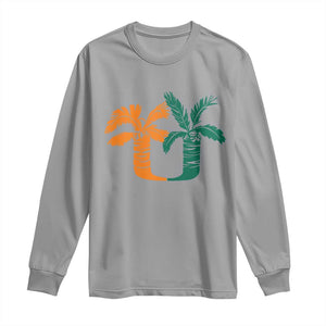 Vintage Classic 90s Miami Palm Trees UM Long Sleeve Shirt Tropical Game Day Football Fan TS02 Sport Gray Print Your Wear
