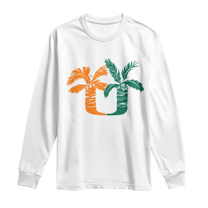Vintage Classic 90s Miami Palm Trees UM Long Sleeve Shirt Tropical Game Day Football Fan TS02 White Print Your Wear