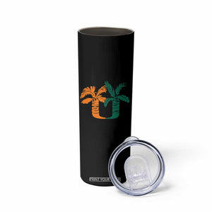 Vintage Classic 90s Miami Palm Trees UM Skinny Tumbler Tropical Game Day Football Fan TS02 Print Your Wear