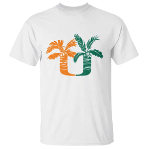 Vintage Classic 90s Miami Palm Trees UM T Shirt Tropical Game Day Football Fan TS02 White Print Your Wear