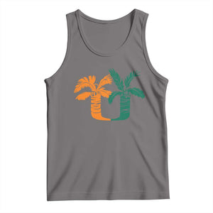 Vintage Classic 90s Miami Palm Trees UM Tank Top Tropical Game Day Football Fan TS02 Deep Heather Print Your Wear