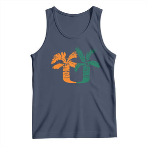 Vintage Classic 90s Miami Palm Trees UM Tank Top Tropical Game Day Football Fan TS02 Navy Print Your Wear