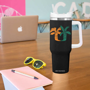 Vintage Classic 90s Miami Palm Trees UM Tumbler With Handle Tropical Game Day Football Fan TS02 Print Your Wear
