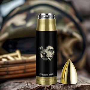 Funny Chihuahua Smoking Cigarette Meme Bullet Tumbler Gritty Ironic Dog Graphic for Dark Humor Lovers TS02 Print Your Wear