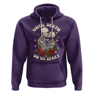 Valentine Couple Hoodie Skeleton Until Death Do Us Apart TS02 Purple Printyourwear