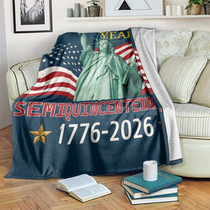 250 Years Semiquincentennial 1776 2026 Throw Blanket Statue of Liberty Patriotic Celebration TS02 Print Your Wear