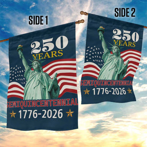 250 Years Semiquincentennial 1776 2026 Garden Flag Statue of Liberty Patriotic Celebration TS02 Print Your Wear