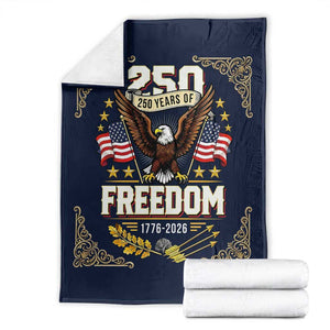 250 Years of Freedom 1776 2026 Patriotic Eagle Throw Blanket America 250th Anniversary Tribute TS02 Multicolor Print Your Wear