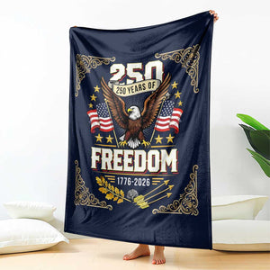 250 Years of Freedom 1776 2026 Patriotic Eagle Throw Blanket America 250th Anniversary Tribute TS02 Print Your Wear