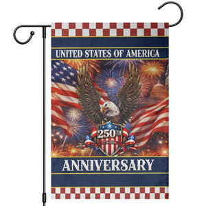 United States of America 250th Anniversary Garden Flag USA 1776 2026 Patriotic Eagle Fireworks TS02 Multicolor Print Your Wear
