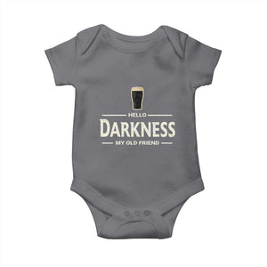 Hello Darkness My Old Friend Funny Stout Beer Lover Baby Onesie Craft Brew Fans TS02 Charcoal Print Your Wear