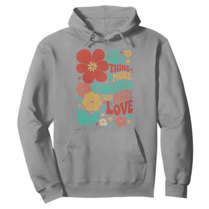 The Only Thing More Powerful Than Hate Is Love Hoodie Retro Floral Boho Bunny Inspirational Statement TS02 Sport Gray Print Your Wear