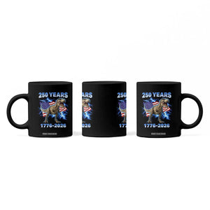 Funny Patriotic Dino Rex 250 Years 1776 2026 Coffee Mug Dinosaur USA Flag America 250th Anniversary Celebration TS02 Print Your Wear