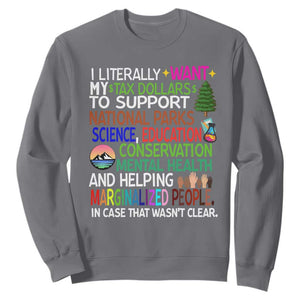 I Literally Want My Tax Dollars To Support National Park Sweatshirt TS02 Charcoal Print Your Wear