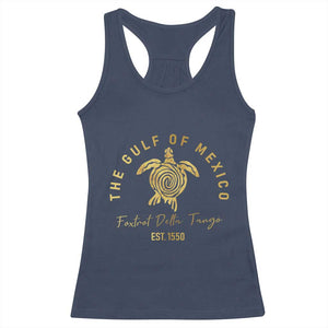 Gulf Of Mexico Turtle Racerback Tank Top Foxtrots Deltas Tangos TS02 Navy Print Your Wear