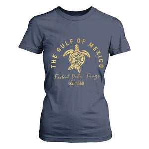 Gulf Of Mexico Turtle T Shirt For Women Foxtrots Deltas Tangos TS02 Navy Print Your Wear