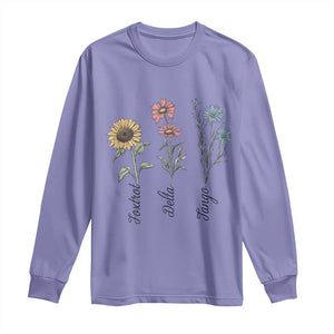 Floral FDT Foxtrot Delta Tango Long Sleeve Shirt Funny Offensive Retro TS02 Violet Print Your Wear