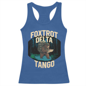 Foxtrots Deltas Tangos Funny Bear Resist Racerback Tank Top Protect Our National Parks TS02 Royal Blue Print Your Wear