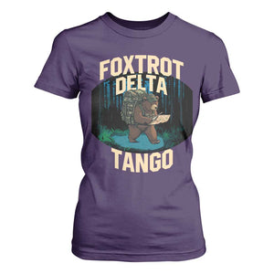 Foxtrots Deltas Tangos Funny Bear Resist T Shirt For Women Protect Our National Parks TS02 Purple Print Your Wear