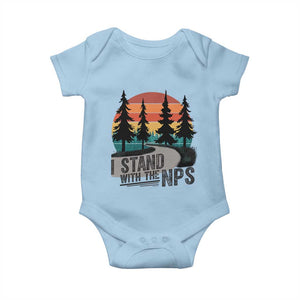 I Stand With The NPS Baby Onesie National Park Support Park Rangers TS02 Light Blue Print Your Wear