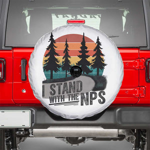 I Stand With The NPS Spare Tire Cover National Park Support Park Rangers TS02 White Print Your Wear