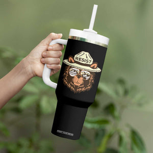 Resist Bear Retro Vintage Tumbler With Handle TS02 Print Your Wear
